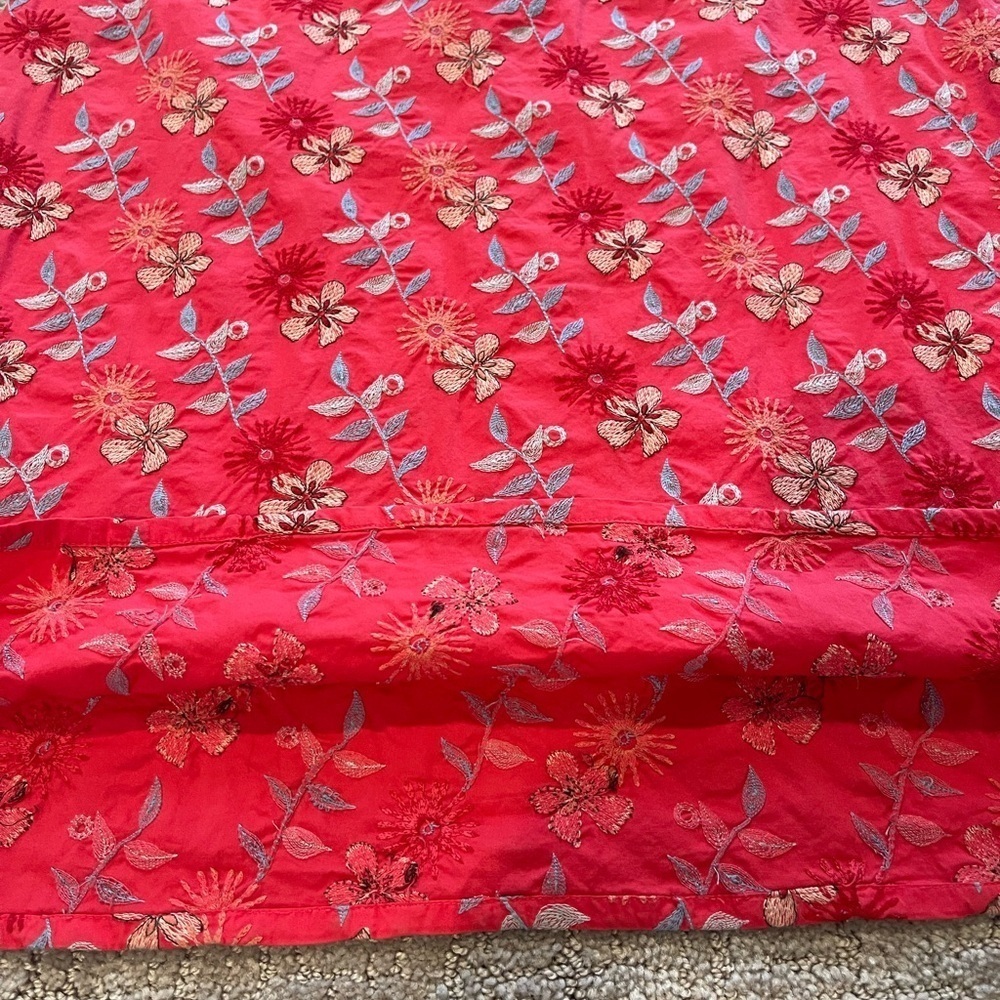 JOHNNY WAS Dark Pink Floral Embroidered Skirt,
Side Zip, Below Knee Length, L - Picture 11 of 13